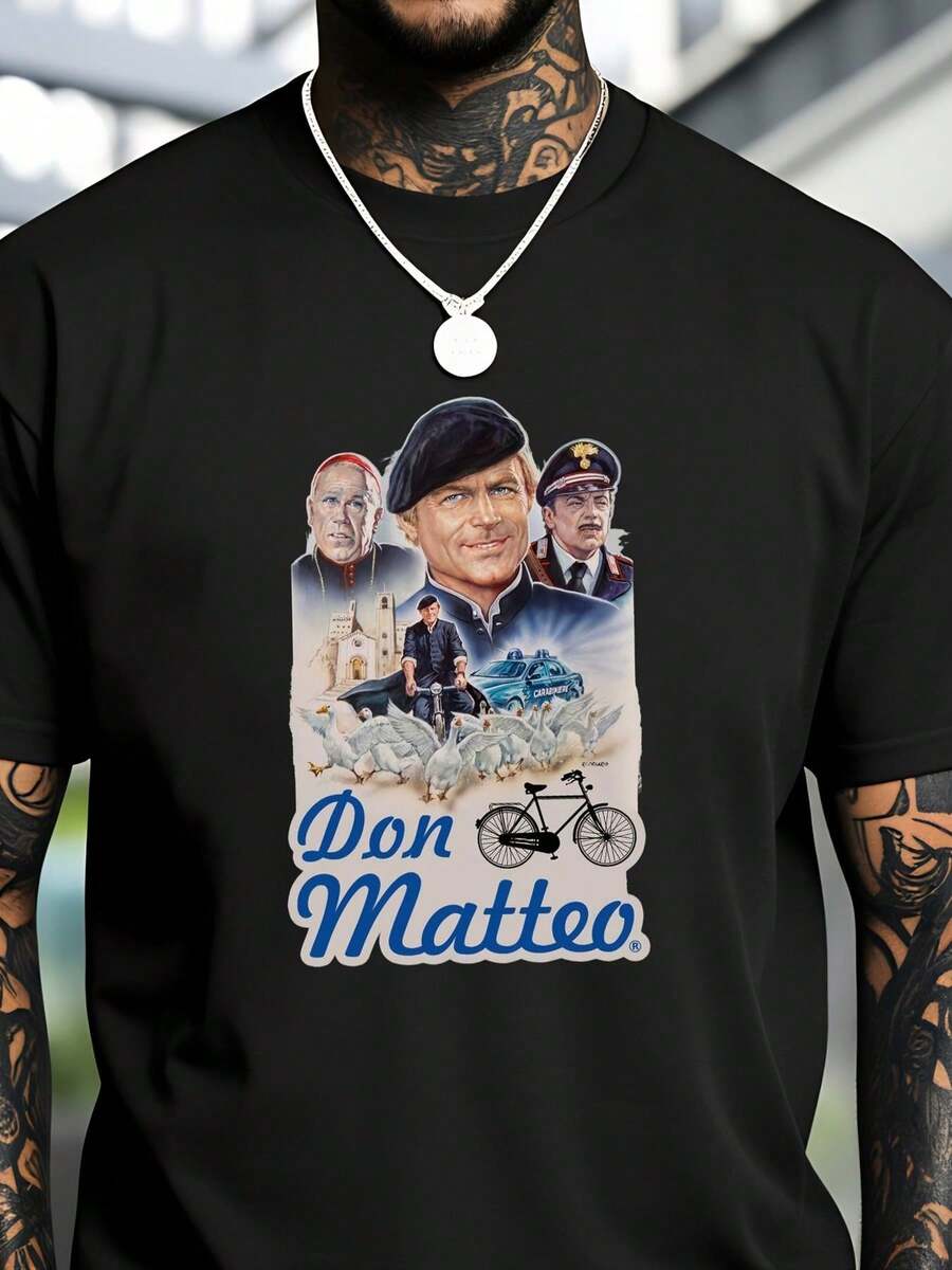 Men's Casual-Style T-Shirt With A Don Matoi Poster Design, Perfect For Summer And An Ideal Choice For Don Matoi Fans. Perfect For Everyday Wear. Cotton T-Shirt, Soft, Lightweight And Comfortable. Cotton Daytime Comfort, Stylish Casual Design. Ideal For Men And Women. Crew Neck T-Shirt, Gym Top, Going Out Top, Outdoor Wear, Holiday, Graduation, Fitted, Slogan T-Shirt, Quote T-Shirt, Minimalist Graphic T-Shirt, Funny Graphic Tee, Beach Party, Surfing, Picnic, Gift, Airport Outfit, Spring, Coordinates Sets. Women's Summer, Understated Summer Outfits, Summer Coordinates, Event Dresses, Autumn, Winter, All Seasons, Birthday Dress, Party Outfits, Rave Outfit, Office Wear. Women's Curvy, Casual Clothing For Women, Gym Wear. Women's Resort Style, Classic Unisex Graphic T-Shirt. 7NPW - Black - View 1