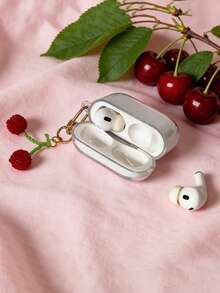1 chiếc ốp tai nghe Bluetooth trong suốt màu hồng lấp lấp lánh kèm hình quả dâu tây, vỏ bảo vệ chống rơi vỡ, chống mài mòn, tương thích với các mẫu Pro 3/4, Pro/Pro2/3/2/1 mới. - Hồng - Xem 4