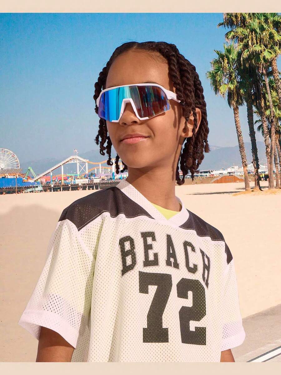 The Children's PLACE Boys Shield Sunglasses - White - View 1