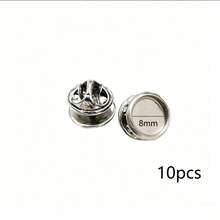 10 chiếc ghim cài áo bằng thép không gỉ 304, đế ghim cài áo hình tròn, phụ kiện làm đồ trang sức thủ công DIY. - khung dưới cùng - Xem 8