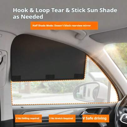 Static Cling Car Side Window Sunshade, Privacy Sunshield, Heat Insulation Curtain, Windshield Sunshade, Static Adsorption Car Sunshade, Car Accessories, Heat Blocking Car Window Curtain