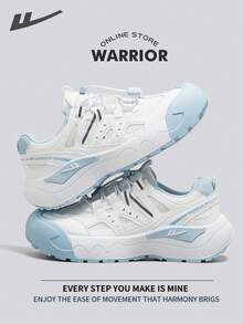WARRIOR 女款时尚复古运动鞋，春夏舒适跑步鞋，简约休闲又不失时尚感，四季皆宜，耐磨耐穿，适合全天穿着的训练鞋。 - 白/藍 - 查看 8