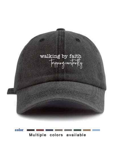 Mũ lưỡi trai in hình Walking By Faith, kiểu dáng vintage, có thể điều chỉnh kích cỡ, nhẹ và thoáng khí, phù hợp cho hoạt động ngoài trời, chống nắng, mặc hàng ngày và các hoạt động đường phố/ngoài trời.