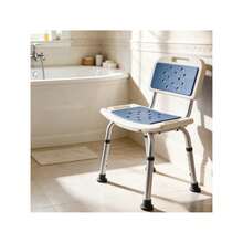 Adjustable Height Shower Chair With Backrest, Non-Slip Bathroom Stool - 1 - View 13