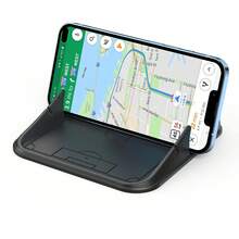 Giá đỡ điện thoại bằng silicon cho ô tô, giá đỡ để bàn - màu đen - Xem 2