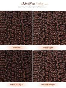 ARABELLA 13x4 Inch Deep Brown Water Wave Human Hair Seamless Hair Extensions, 100% Human Hair Transparent Lace Frontal, Pre-Bleached Pre-Trimmed, 180% Density, 18-26 Inch Versatile Distribution, Beginner Friendly, Breathable Lightweight Cap, Suitable For Women To Wear On Various Occasions - S4 - View 8
