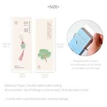モノライク 民画紙しおり - Minhwa Paper Bookmarks, 36枚セット, 9種類デザイン, DIYしおり, 読書好きへのギフト - ペーパー - ミンファ - チェックする 2