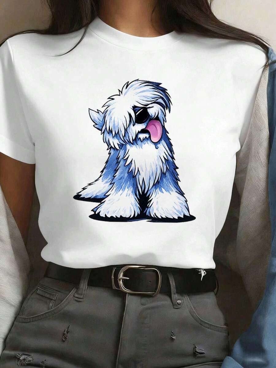 Dam-T-shirts - Vitt - Visa 1