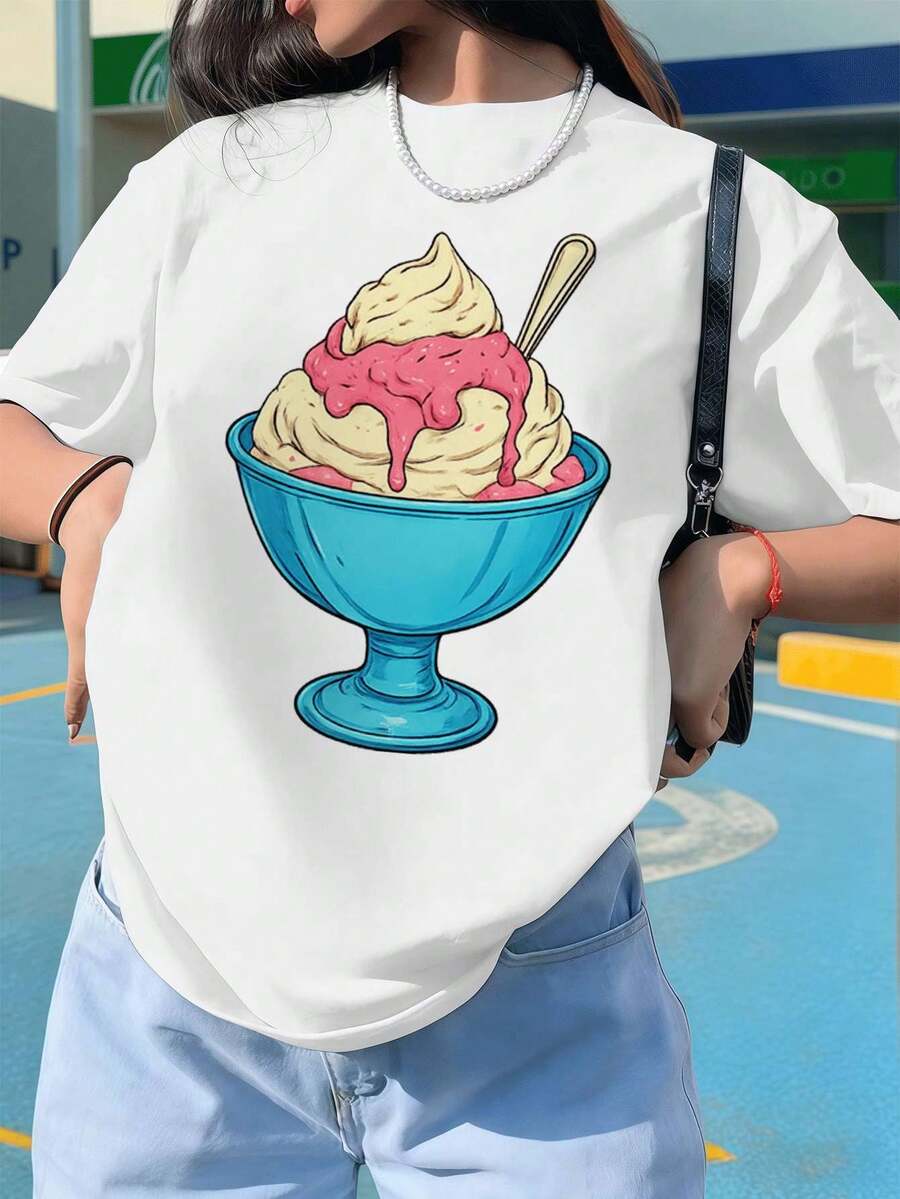 Dam-T-shirts - Vitt - Visa 1