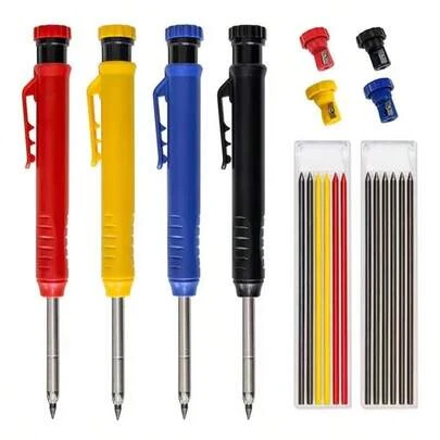 2,8 mm Grafit Kurşun Kalem Ucu Yedekleri, Ahşap İşleme İçin, Derin Delikler İçin Uzatılmış Uzunluk, Pürüzsüz Yazım, Orta Sertlikte, Dayanıklı, Marangoz Kalemleri, Derin Delikli Mekanik Kalemler, İnşaat Sahası İşaretleme İçin Uygundur