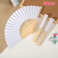 1/10/30/60/100/120pcs Customized Laser Engraved Personalized Hand Fans, Wedding Guest Favors, Bridal Shower Gifts - Multicolor - View 12