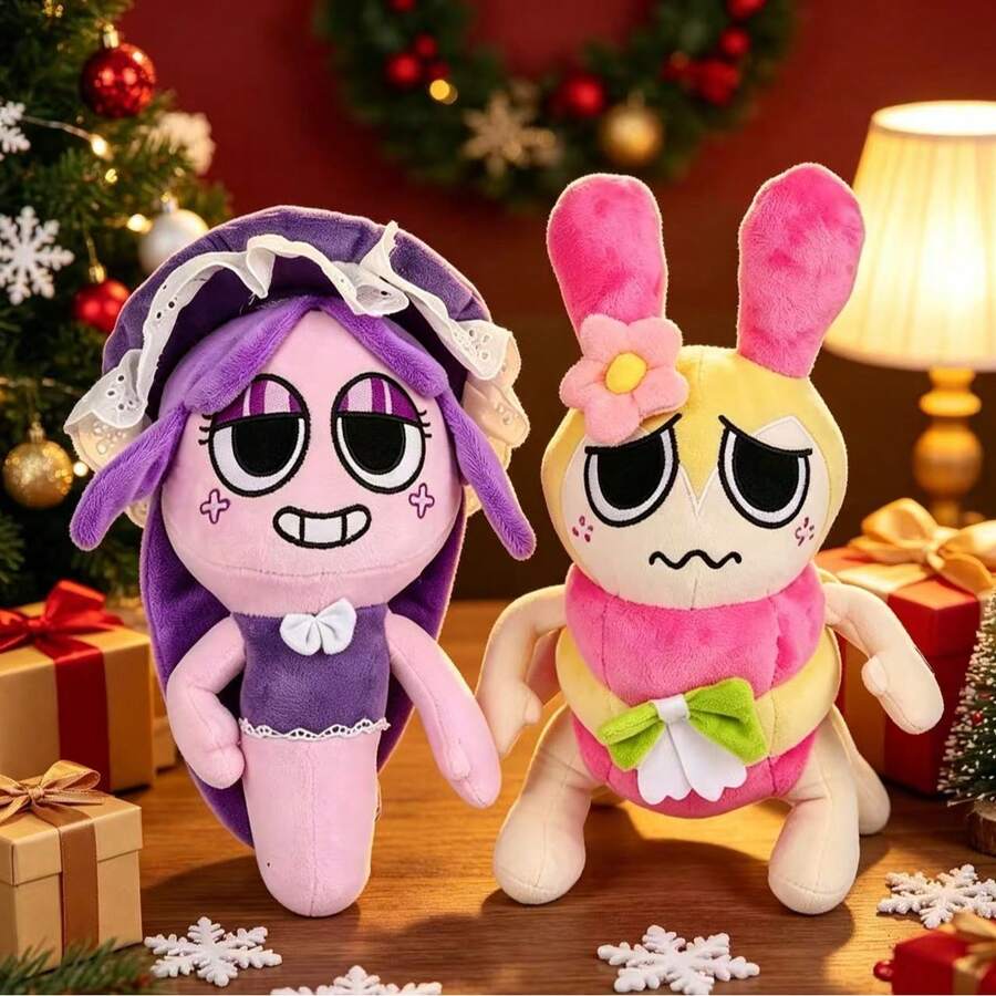 Dandy's World Tisha & Yatta Plushies - 2 Pack Soft Stuffed Dolls, Cute Game Character Toys For Fans - 2 cái - Xem 1