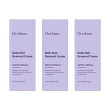 OceAura 100g/3.53oz Hair Removal Cream,Gentle And Non-Irritating To Skin, Semi-Permanent Hair Removal, Suitable For Facial, Lip, Underarm, Leg, Arm, And Intimate Areas - 紫色 - 查看 12