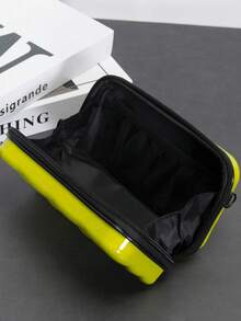 Bolso bandolera mini de rombo, bolso de hombro casual y versátil de cáscara dura resistente al agua de PVC para hombres - Amarillo - Ver 9