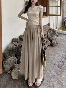 Women Pants - Khaki - View 7