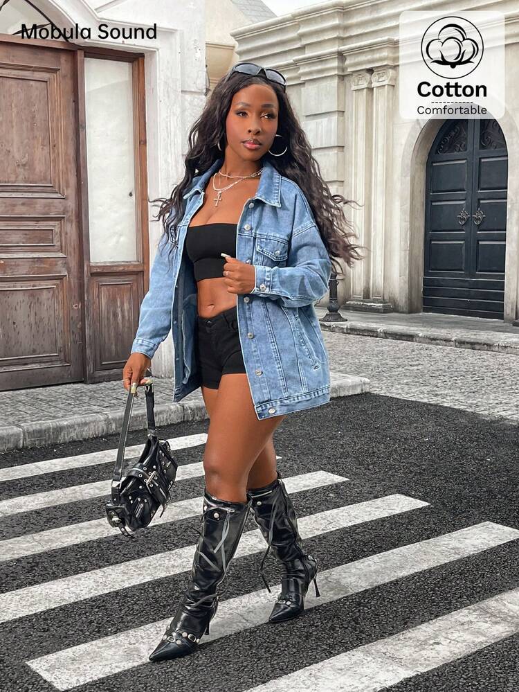 Mobula Sound# Fashionable Denim Jacket, Suitable For Spring/Summer