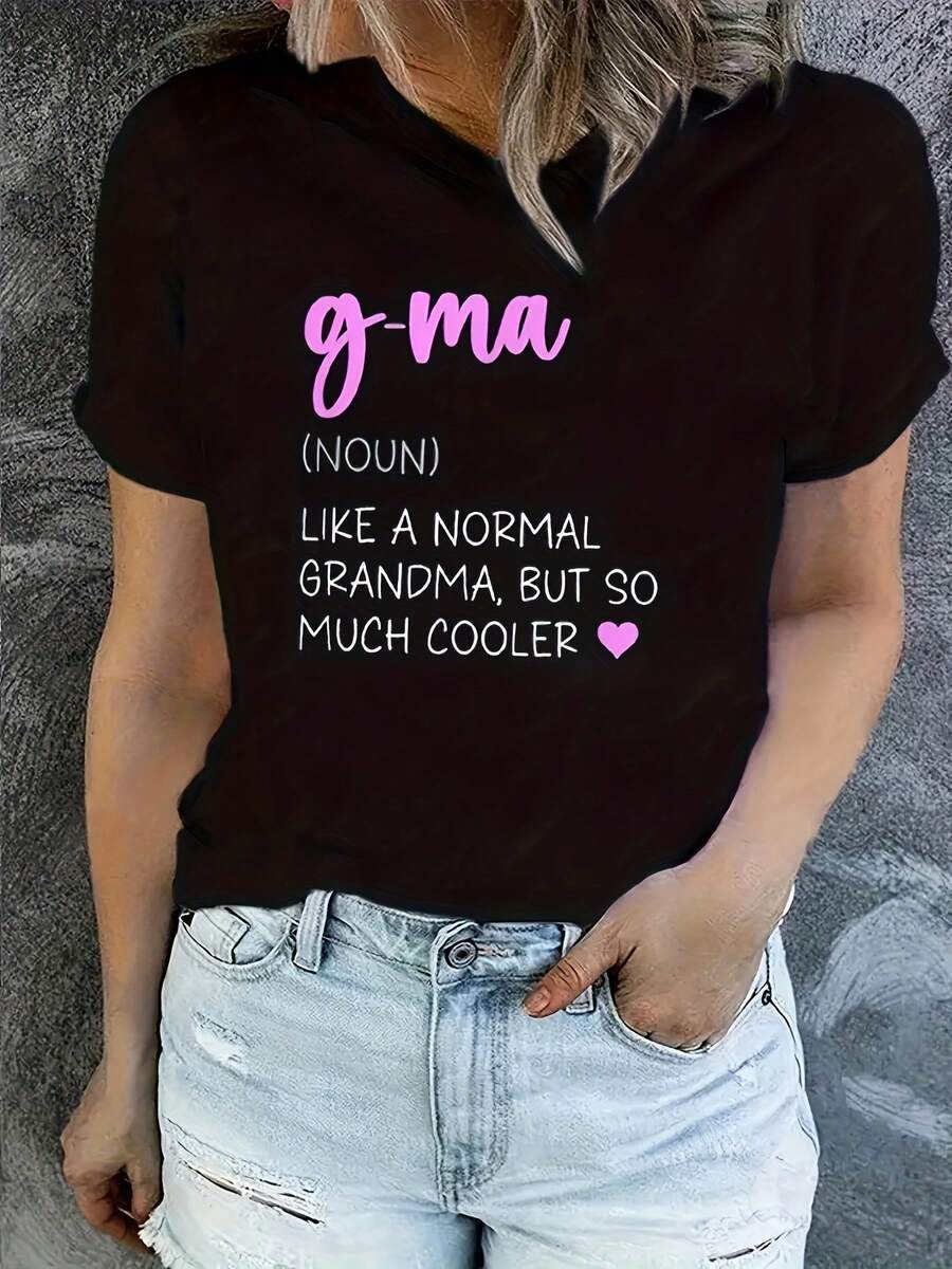 Nueva camiseta de mujer de 200g con estampado temático del día de la madre