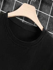 Vintage Unisex "Tell Dad" Print T-Shirt - 100% Vintage Christian T-Shirt With Cross Design, Soft, Round Neck And Short Sleeve, Suitable For All Seasons, Machine Washable Unisex Faith Casual Wear. - 黑色 - 查看 3