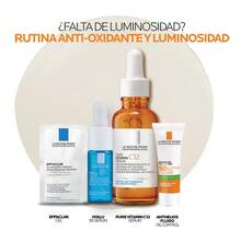 La Roche Posay La Roche-Posay Kit Pure Vitamin C12 Sérum 30 ml + Hyalu B5 Sérum 10 ml + Anthelios UV Mune 400 FPS50+ + Effaclar Gel Limpiador Rutina Completa Antiedad Iluminadora Hidratante Limpieza Profunda y Protección Solar - Vitamina C - Ver 2