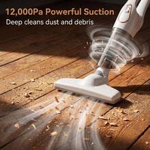 Wireless Vacuum Cleaner | Cordless Handheld Stick Vacuum For Home Carpet Pet Hair Hard Floor - Black - View 6