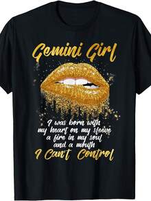Yo soy una camisa Gemini divertida camiseta de cumpleaños para las mujeres, camiseta de señoras, más, cuello de tripulación, negro, lavable en máquina, regalo - Negro - Ver 2