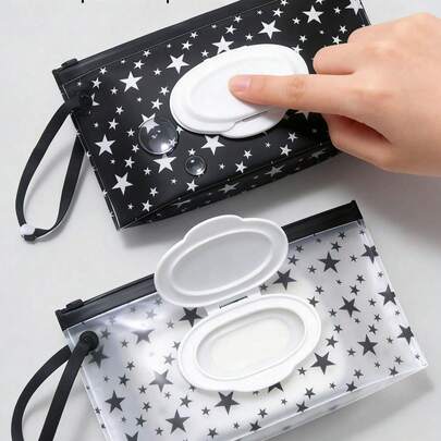 2 piezas Estuche portátil reutilizable para toallitas húmedas, dispensador de toallitas húmedas, caja de almacenamiento de toallitas húmedas para viajes, regalo del Día de la Madre, organizador de viaje, artículo esencial para viajes, suministros de cocina, accesorios de baño, accesorios de cocina, artículos esenciales para viajes, artículos esenciales para vacaciones