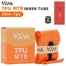 VXM 26英寸、27.5英寸、29英寸山地自行车TPU内胎，超轻自行车轮胎 1.95英寸/2.6英寸 - 橘色 - 查看 12