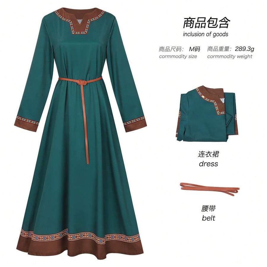 Medieval Viking Clothing For Women In , Linen Peasant Dress From The Renaissance Period - Viking Dress - View 1