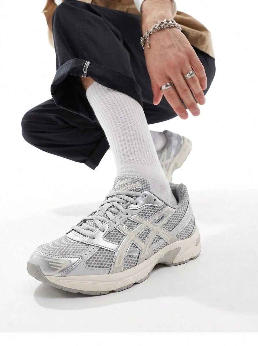 Asics Gel-1130 Women Casual Athletic Shoes Cloud Grey / Oatmeal 1202A164 - Gris nube/avena - Ver 1
