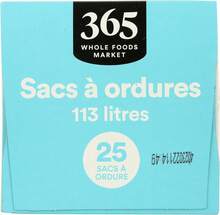 365 By Whole Foods Market, Flextra Strength Drawstring Trash Bags, 30 Gallon, 25 Count - 顏色A - 查看 5