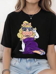 Women T-Shirts - Black - View 1