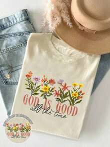 Diseño de sublimación para camiseta de mujer con estampado de lazo de cerezo, diseño estético femenino de niña, para el Día de la Madre-Vintage Street Style Unisex Loose Cotton Short Sleeve Crew Neck T-Shirt - Albaricoque - Ver 1