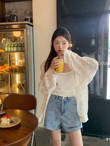 Women Cardigans - ホワイト - View 3