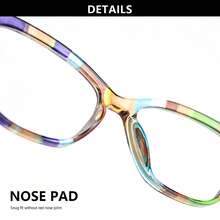 1pc/2pcs Colorful Multifocal Reading Glasses, 2-In-1 Progressive Lens, Comfortable Spring Temples, Classic Frame With Colorful Plaid, Distance & Near Vision, Fashionable Multifocal Readers - Brown Flower - View 9