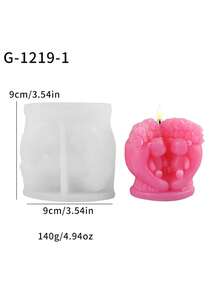 1 khuôn silicon hình gấu và hoa hồng - A-trắng - Xem 9