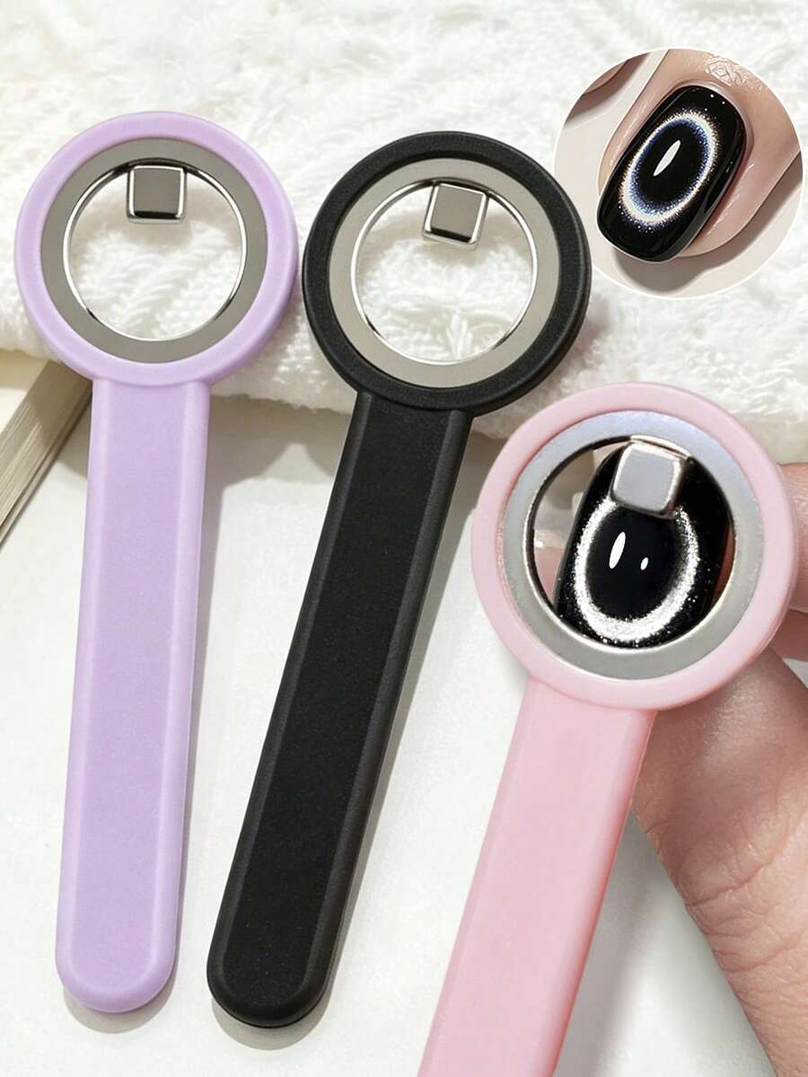 2个/套多功能圆形猫眼美甲磁铁,磁力强劲稳定,圆形设计打造精致猫眼效果。表面光滑,工艺精湛,防锈耐用,适用于各种指甲弧度。一秒快速塑形,图案清晰无杂光,轻松打造高级猫眼美甲。 - 彩色 - 查看 1