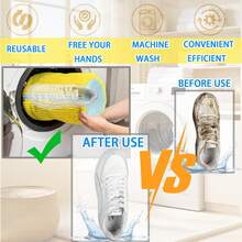 2pcs Reusable Shoe Wash And Dry Bags, Fleece Lining For 360° Deep Cleaning, With Self-Locking Zipper, Shoe Protector Bags For Washing Machine And Dryer, Suitable For All Shoe Types - View 6