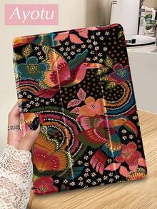 1 件装鹦鹉与热带花卉图案平板电脑保护套和 Kindle 电子阅读器保护套，兼容 iPad Air 8 (M4) 2026 (11/13 英寸)、第十代、Air 4/Air 7/9.7 英寸、Galaxy Tab A9 Plus、Kindle（第十一代 - 2024 年发布）（6 英寸）、Kindle Paperwhite 第十二代 2024 年款，时尚简约的节日礼物 - 彩色 - 查看 1