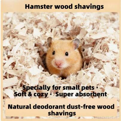 Lót chuồng bằng gỗ tự nhiên cho chuột hamster, mùn cưa hút ẩm, khử mùi, thoáng khí và khô ráo vào mùa hè, nhiều lớp dày chống xẹp lún, phù hợp cho chuột hamster vàng, chinchilla, vẹt và các vật nuôi nhỏ khác, chất liệu đệm ấm áp.