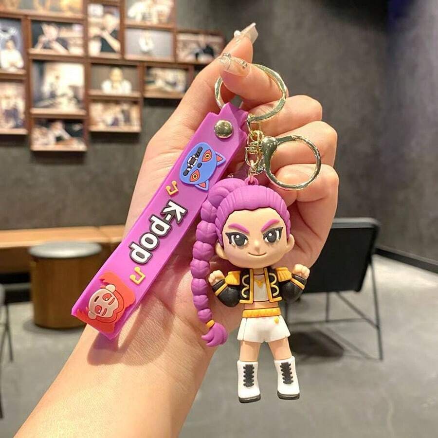 1 PC K-Pop Witch Hunting Team Anime Keychains. Exquisite Design Featuring Characters And Zoey. Keychain Blind Boxes, Ideal For Bag Pendants, Desktop Ornaments, Car Hangings And More. (Styles And Packages Shipped Randomly.) - Multicolor - View 1