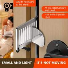 1/2/3/4pcs Adjustable Portable Door Lock Security Device, Suitable For Home, Hotel, Apartment, Dormitory And Other Scenarios, Providing Extra Privacy And Security Protection, Silver Color - Silver - View 6