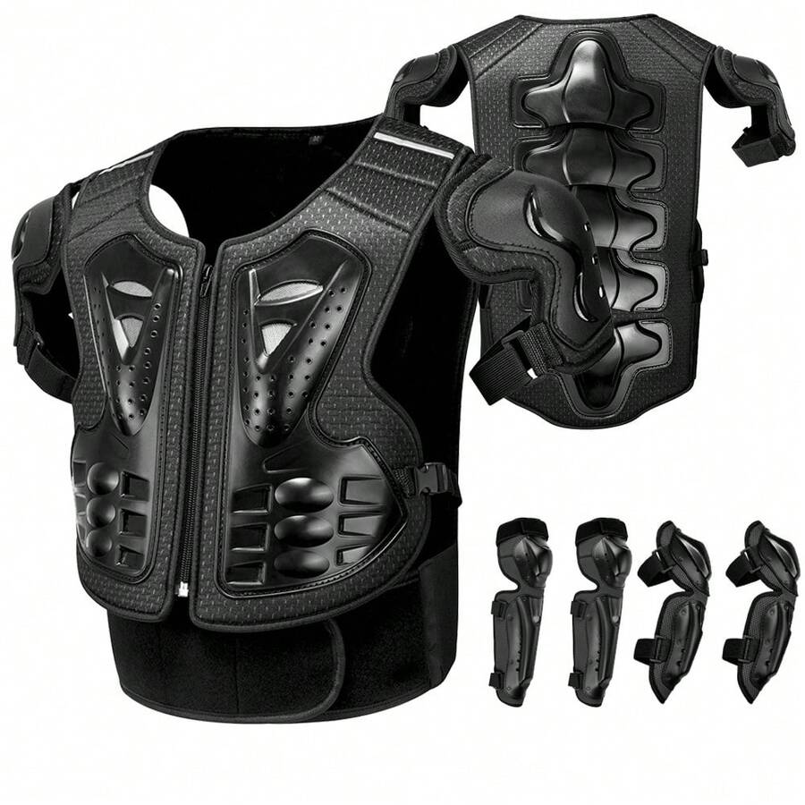 Motorcycle Armor Motorcycle Kneepads Elbowpads Cycling Protection Motorbike Body Armor Riding Protective Gear With Elbow Knee Pads Guards Riding Motocross Sports Back Chest Protector Cycling Accessories Riding Essentials For Women Men Rider Gift