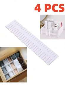 Desktop And Drawer Storage Box With Built-In Compartments, Divided Makeup And Skincare Organizer Suitable For All Drawer Sizes, Home Desktop And Drawer Storage And Organization - Multicolor - View 9