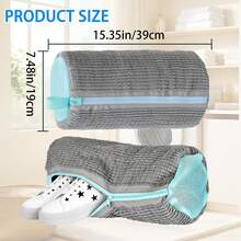 2pcs Reusable Shoe Wash And Dry Bags, Fleece Lining For 360° Deep Cleaning, With Self-Locking Zipper, Shoe Protector Bags For Washing Machine And Dryer, Suitable For All Shoe Types - View 15