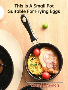 1PC Flat-Bottom Frying Pan, Premium Maifan Stone Coating-Free Cold-Forged Skillet For Professional Home Cooking, Searing Steaks, Frying Eggs, 26/12 Cm - Two Sizes Available, Grilling & Outdoor Camping - Durable, Scratch-Resistant, Even-Heating, Induction & Gas Stove Compatible, Dishwasher & Oven Essential Kitchen Cookware - View 10