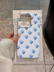 1pc Striped Starfish Pattern, Large Hole Leather Texture Beige Anti-Drop Phone Protective Case, TPU Material, Can Be Given As Holiday Gift, Suitable Compatible With Apple IPhone XS/XS Max/XR/11/12/13/14/15/16 Pro/Pro Max/14/15/16 Plus/17, Unisex, Samsung S26/S25/S24/S23/S22/S26 Ultra/A36/A56/M15/F15/S21 Ultra/S30 Ultra - Multicolor - View 4