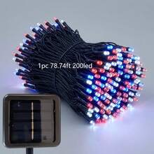 1件裝 太陽能 LED 串燈 22.97ft/39.37ft/78.74ft 8種模式 暖白色/白色/多色 適用於花園/庭院/樹木/節日/派對/室內裝飾 - 燈串 - 查看 15