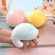 1pc/10cm Extra Large Soft & Stretchy Cheese Mochi Squishy Ball, Stress Relief Sensory Toy, Portable Anxiety Calming Fidget Toy, Popular Relaxation Toy - One Size Random - View 5