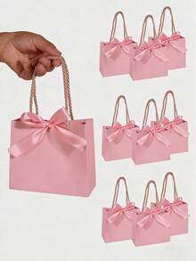 1/5/10pcs Paper Gift Bags, Small Paper Box Packaging Bags, Colorful Jewelry Gift Boxes, Hand-Held Gift Bags, Small Gift Tote Bags, Suitable For Any Party, Gathering, Holiday Event - Multicolor - View 1