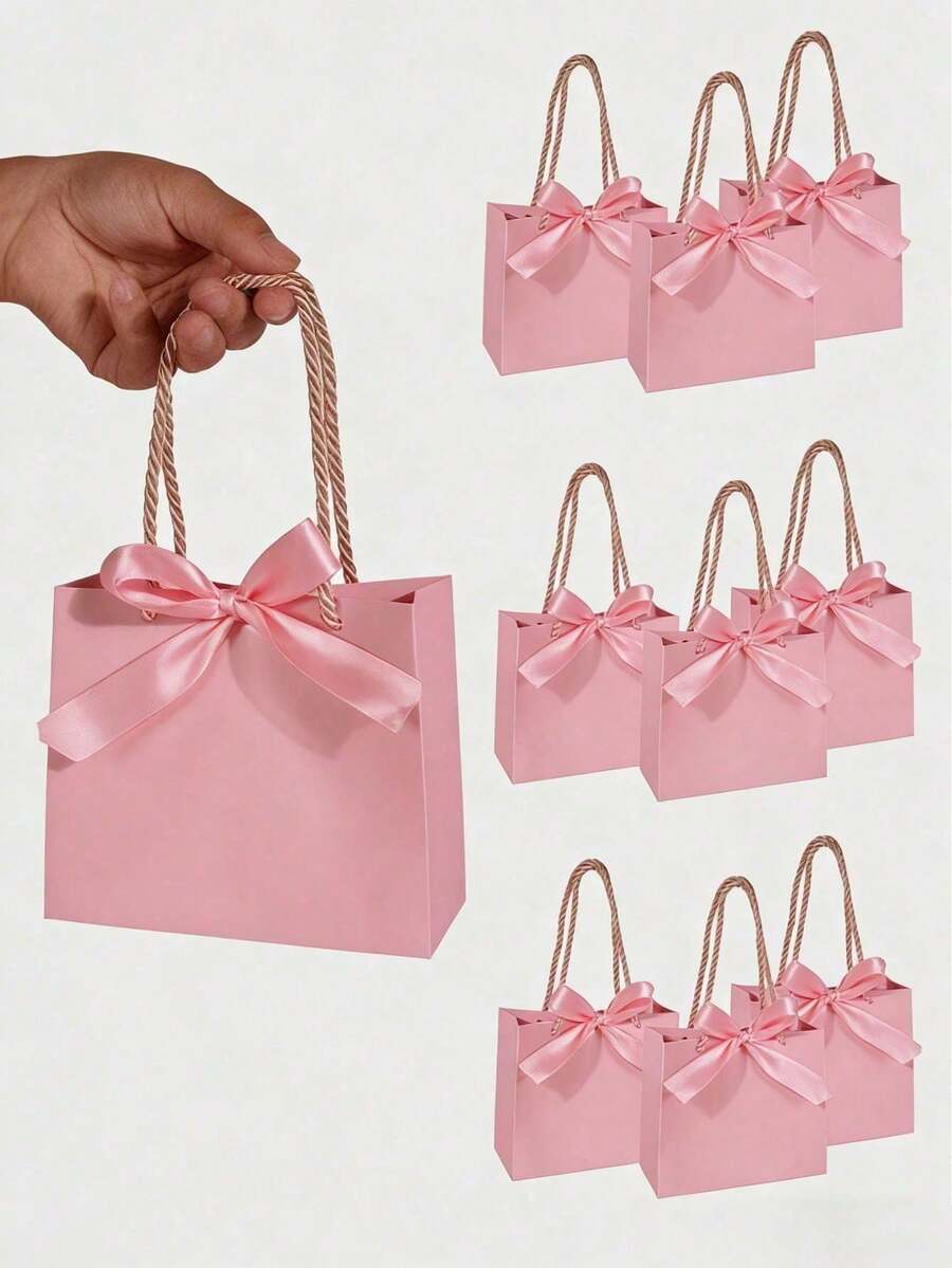 1/5/10pcs Paper Gift Bags, Small Paper Box Packaging Bags, Colorful Jewelry Gift Boxes, Hand-Held Gift Bags, Small Gift Tote Bags, Suitable For Any Party, Gathering, Holiday Event - Multicolor - View 1